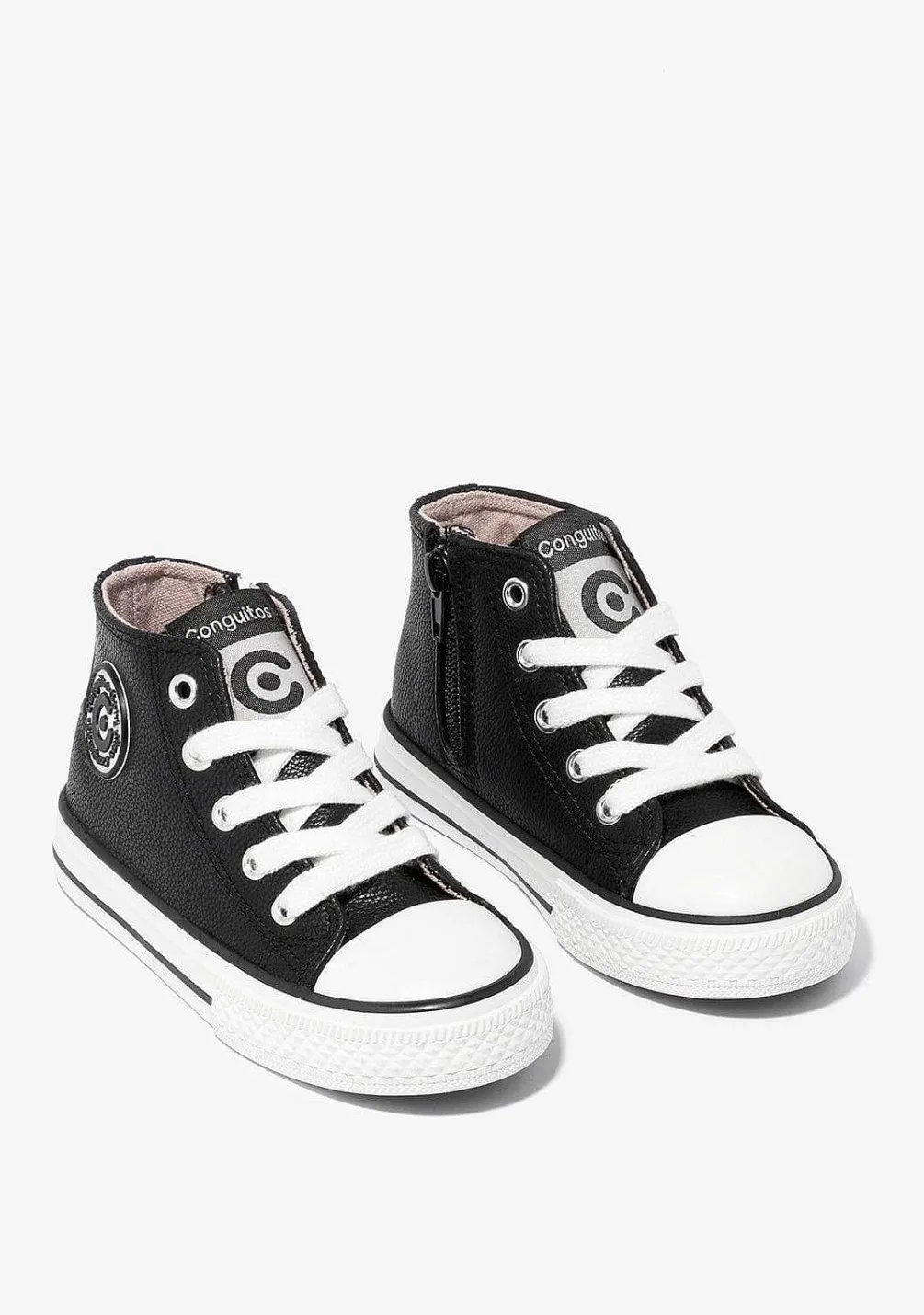 Tênis Casuais-Conguitos Tênis Unissex Com Logotipo Preto Hi-Top Napa