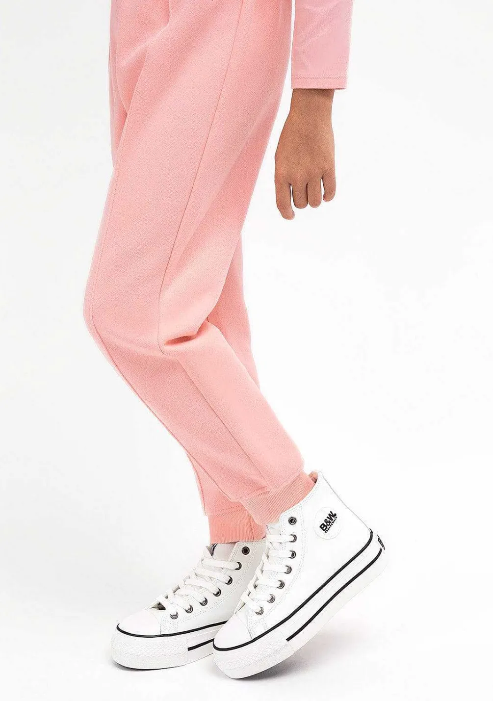 Tênis Casuais-Conguitos Tênis Unissex Com Logotipo Branco Hi-Top Napa B&W