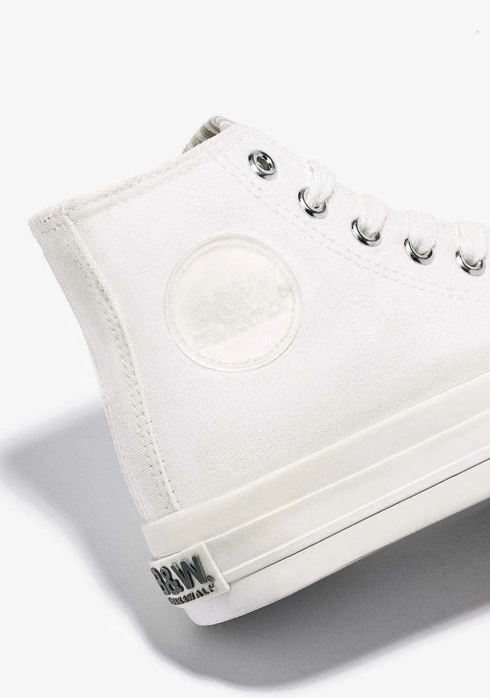 Tênis Casuais-Conguitos Tênis Unissex Com Logotipo Branco Hi-Top Em Lona Preto E Branco
