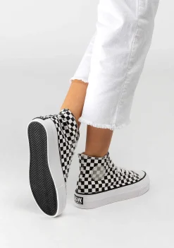 Tênis Casuais-Conguitos Tênis Unissex Preto Branco Hi-Top Lona Preto E Branco