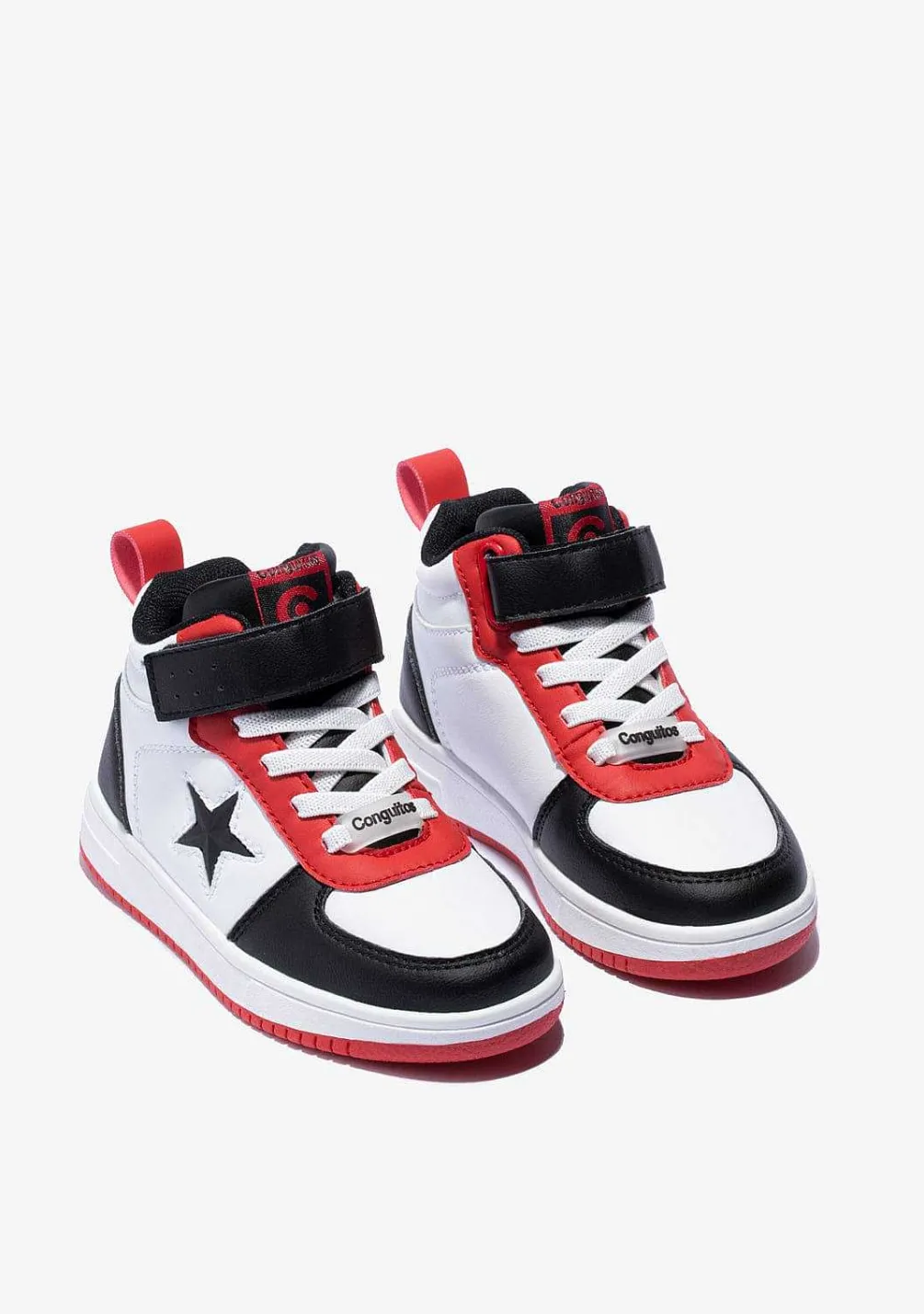 Tênis Com Luzes-Conguitos Tênis Unissex Preto Com Luzes Star Hi-Top