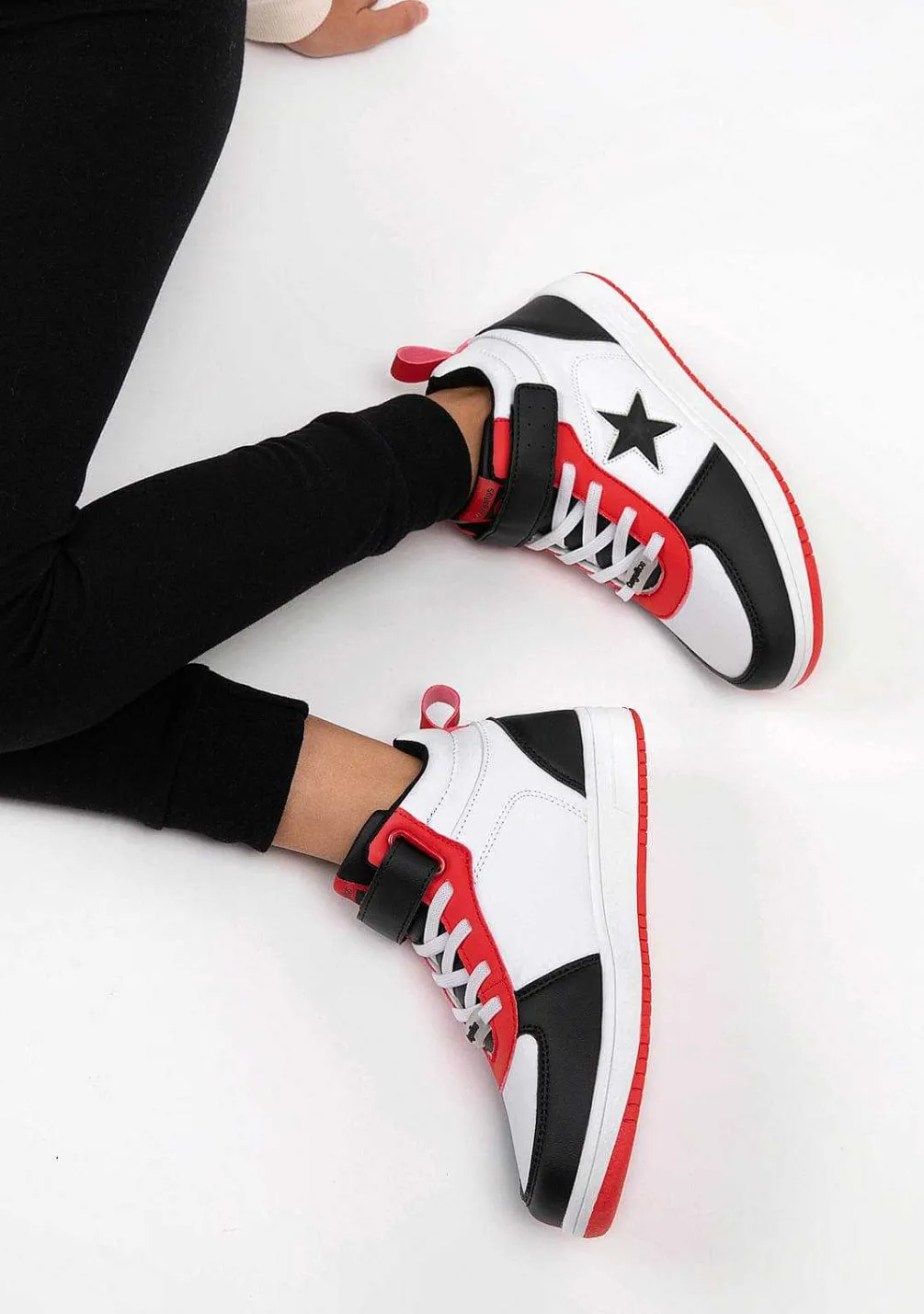 Tênis Com Luzes-Conguitos Tênis Unissex Preto Com Luzes Star Hi-Top