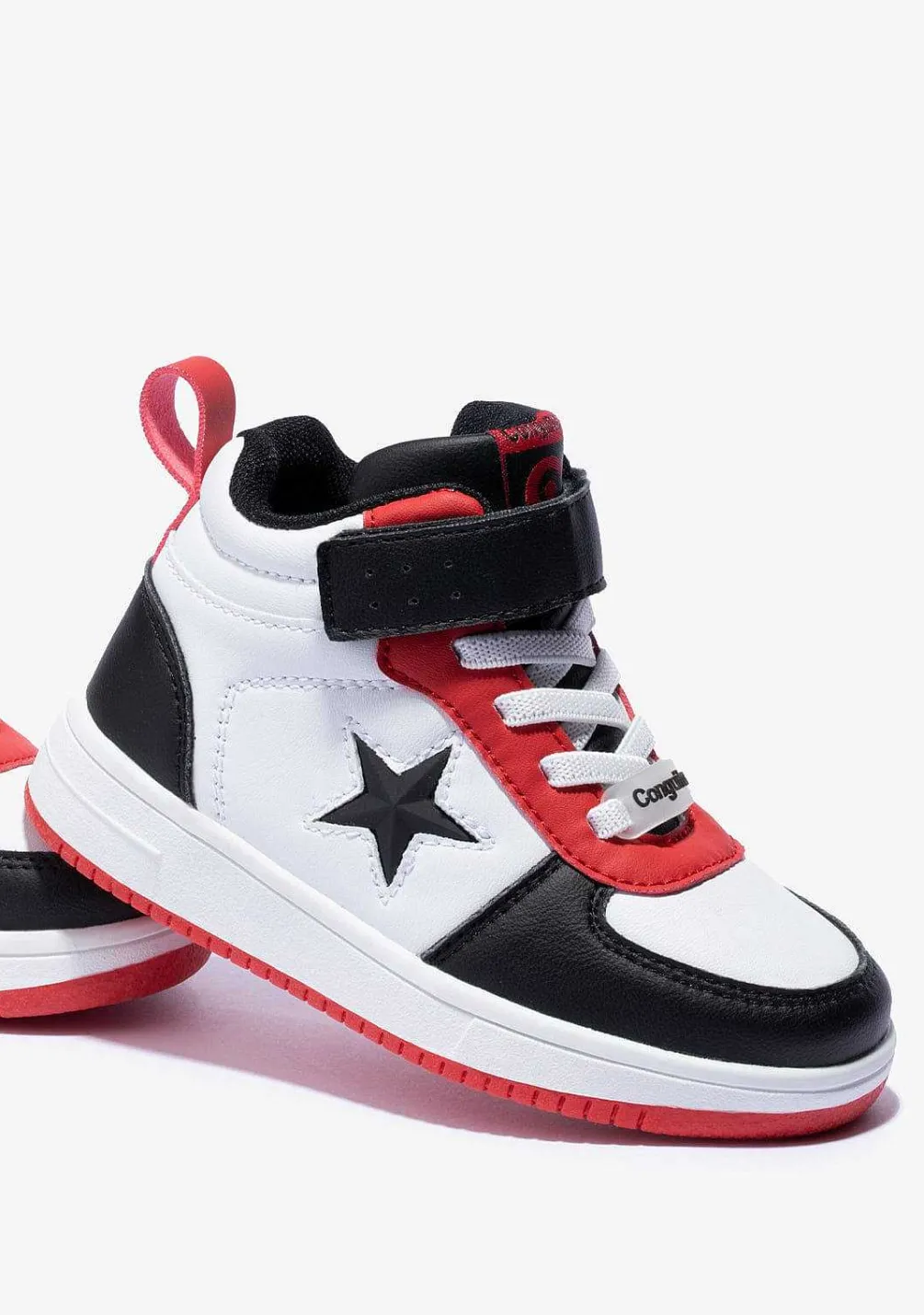 Tênis Com Luzes-Conguitos Tênis Unissex Preto Com Luzes Star Hi-Top