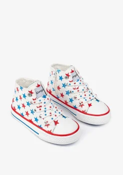 Tênis Casuais-Conguitos Tênis Unissex Stars Canvas Hi-Top