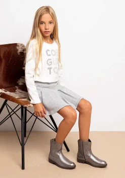 Camisetas-Conguitos T-Shirt Strass Branca De Menina