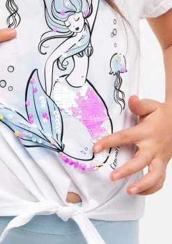 Camisetas-Conguitos T-Shirt De Menina Com No De Sereia