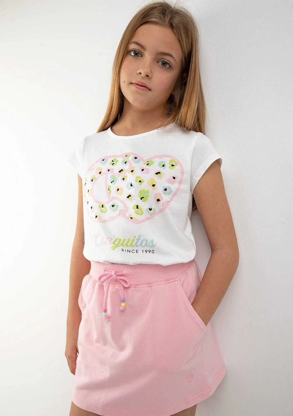 Roupas De Menina-Conguitos T-Shirt Multicolor Leopardo