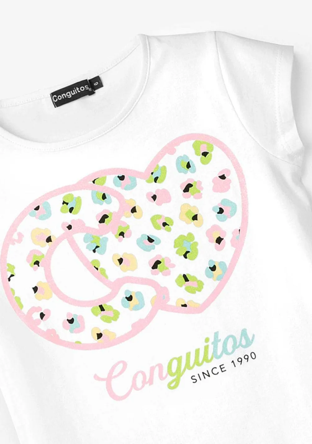 Roupas De Menina-Conguitos T-Shirt Multicolor Leopardo