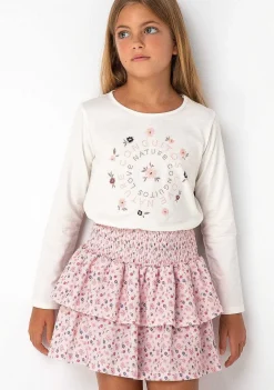 Camisetas-Conguitos T-Shirt Natureza Branca De Menina