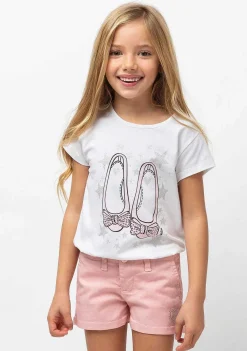 Camisetas-Conguitos T-Shirt Rosa "Bailarinas" De Menina