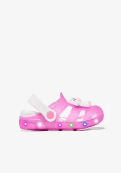Tênis Com Luzes-Conguitos Unicornio Rosa Com Tamancos Luminosos