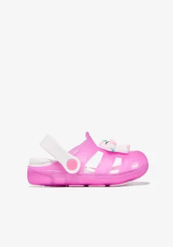 Tênis Com Luzes-Conguitos Unicornio Rosa Com Tamancos Luminosos