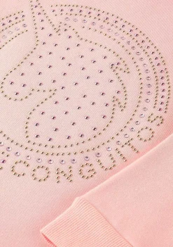 Vestido Moletom-Conguitos Vestido De Moletom Feminino Rosa Strass Unicornio