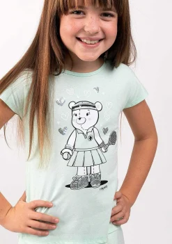 Roupas De Menina-Conguitos Vestido Esportivo Teddy Menta Para Menina