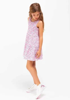 Roupas De Menina-Conguitos Vestido Menina Rosa Estampado Unicornio