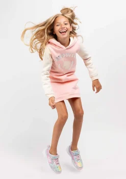 Vestido Moletom-Conguitos Vestido Moletom Feminino Rosa Unicornio