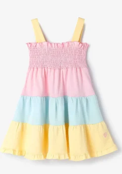 Roupas De Menina-Conguitos Vestido Multicolor Com Babados