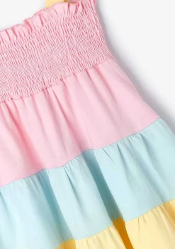 Roupas De Menina-Conguitos Vestido Multicolor Com Babados