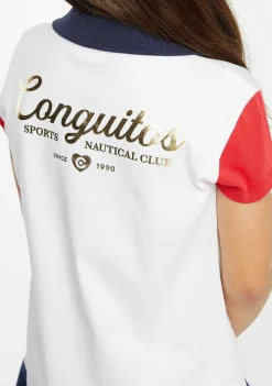 Roupas De Menina-Conguitos Vestido Polo Azul Marinho Com Babados