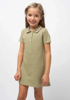 Vestidos-Conguitos Vestido Polo Caqui De Menina
