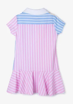 Vestidos-Conguitos Vestido Polo Feminino Patchwork Multicolorido