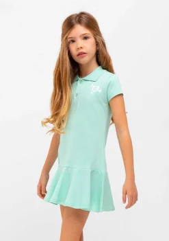 Roupas De Menina-Conguitos Vestido Polo Menina Menta