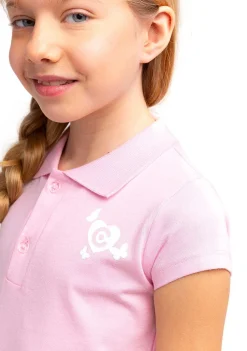 Roupas De Menina-Conguitos Vestido Polo Menina Rosa