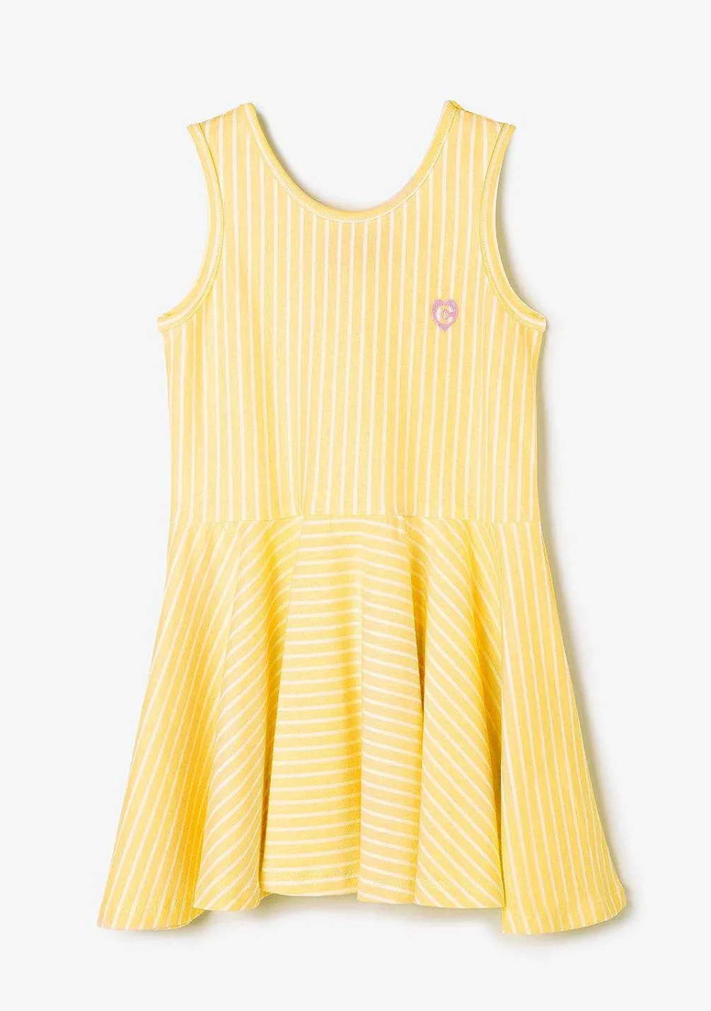 Vestidos-Conguitos Vestido Skatista Feminino Com Listras Amarelas E Logotipo