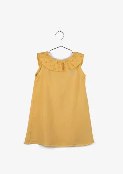 Vestidos-Conguitos Vestido Tencel Mostarda De Menina