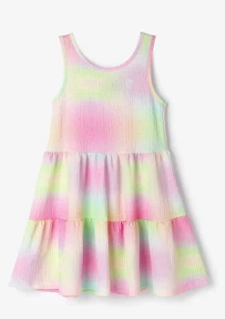 Roupas De Menina-Conguitos Vestido Tie Dye Com Babados