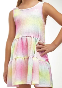 Roupas De Menina-Conguitos Vestido Tie Dye Com Babados